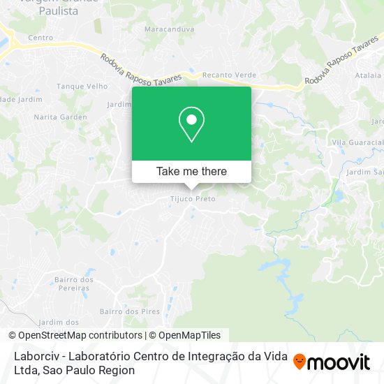 Mapa Laborciv - Laboratório Centro de Integração da Vida Ltda