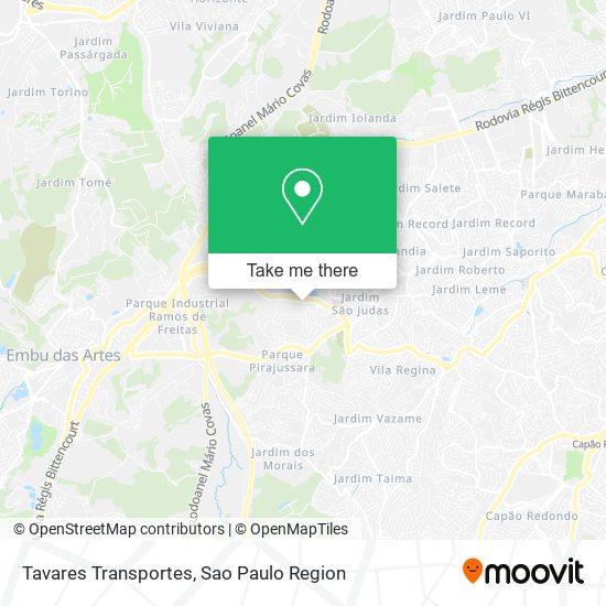 Mapa Tavares Transportes