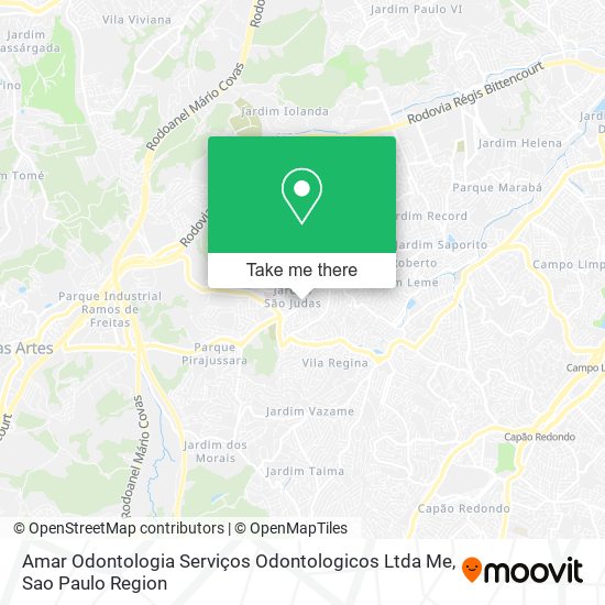 Amar Odontologia Serviços Odontologicos Ltda Me map