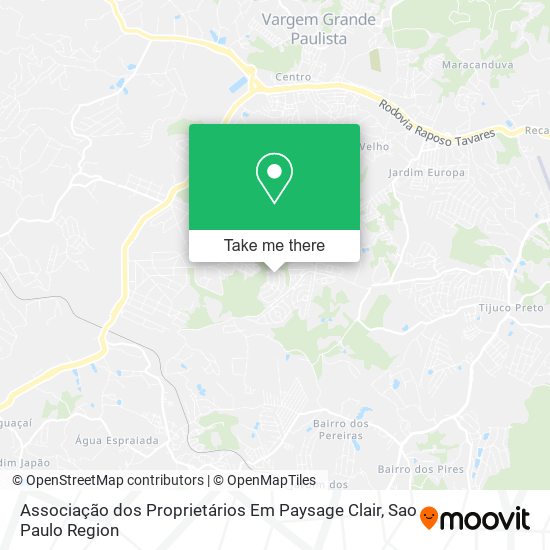 Mapa Associação dos Proprietários Em Paysage Clair