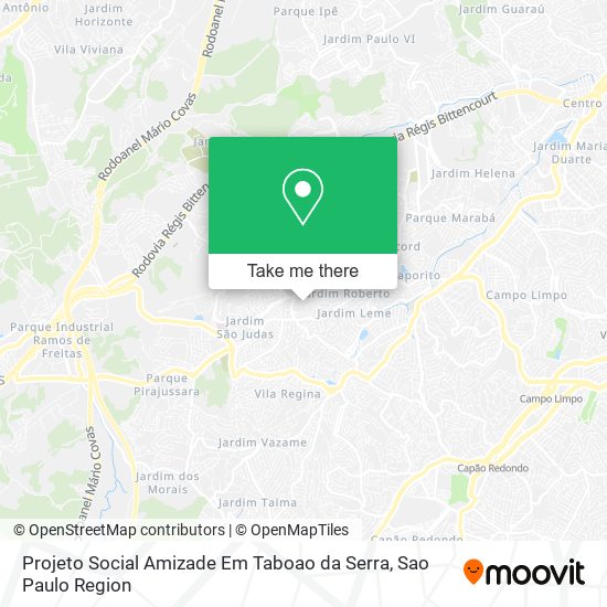 Projeto Social Amizade Em Taboao da Serra map