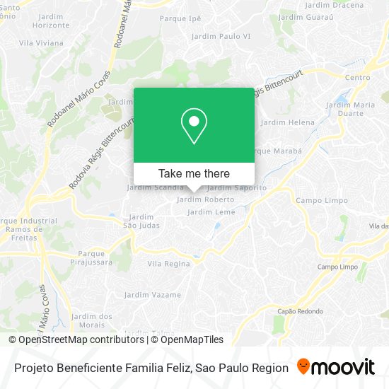 Mapa Projeto Beneficiente Familia Feliz