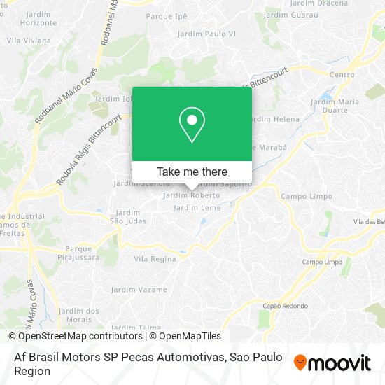 Mapa Af Brasil Motors SP Pecas Automotivas