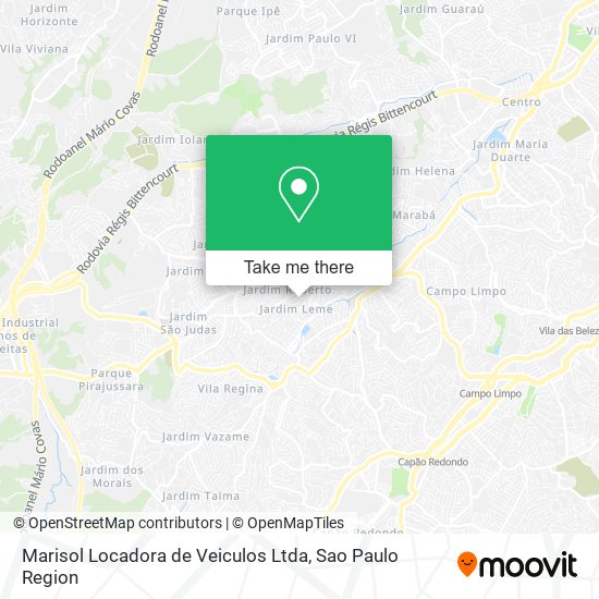 Mapa Marisol Locadora de Veiculos Ltda