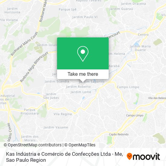 Kas Indústria e Comércio de Confecções Ltda - Me map