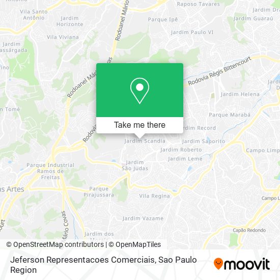 Jeferson Representacoes Comerciais map