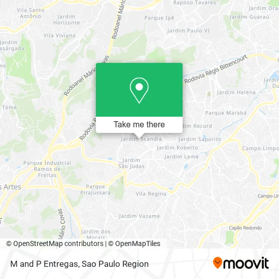 M and P Entregas map