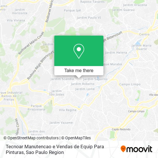 Tecnoar Manutencao e Vendas de Equip Para Pinturas map