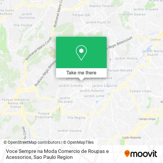 Mapa Voce Sempre na Moda Comercio de Roupas e Acessorios