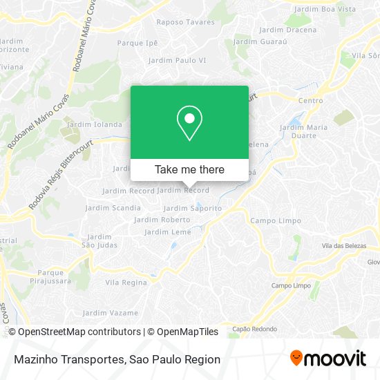 Mazinho Transportes map