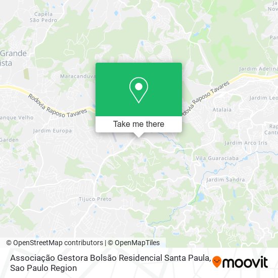 Associação Gestora Bolsão Residencial Santa Paula map