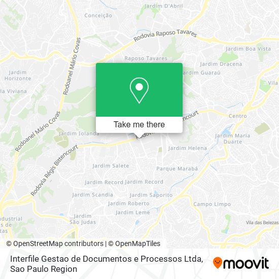 Mapa Interfile Gestao de Documentos e Processos Ltda