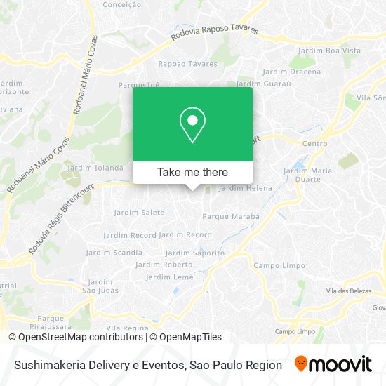 Sushimakeria Delivery e Eventos map