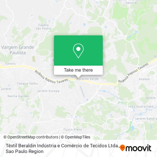 Mapa Têxtil Beraldin Indústria e Comércio de Tecidos Ltda.