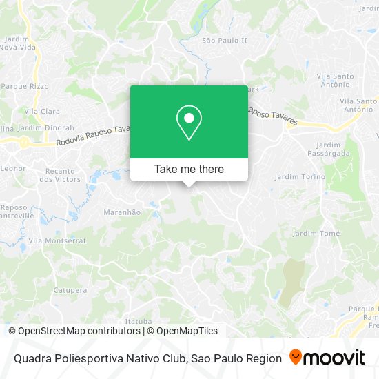 Quadra Poliesportiva Nativo Club map