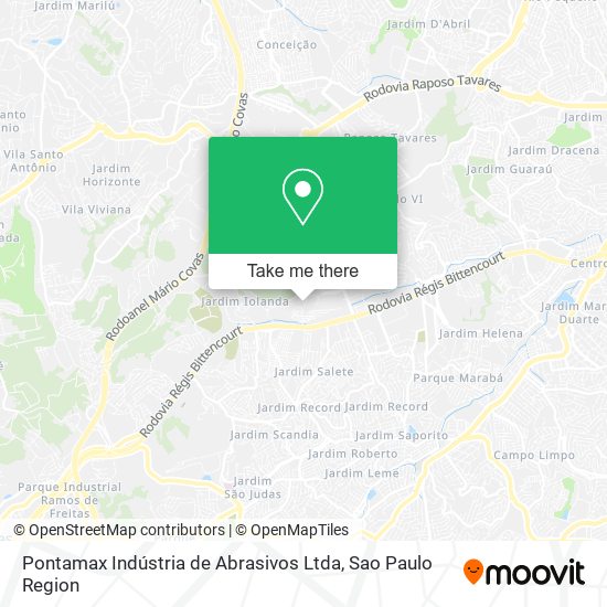 Pontamax Indústria de Abrasivos Ltda map