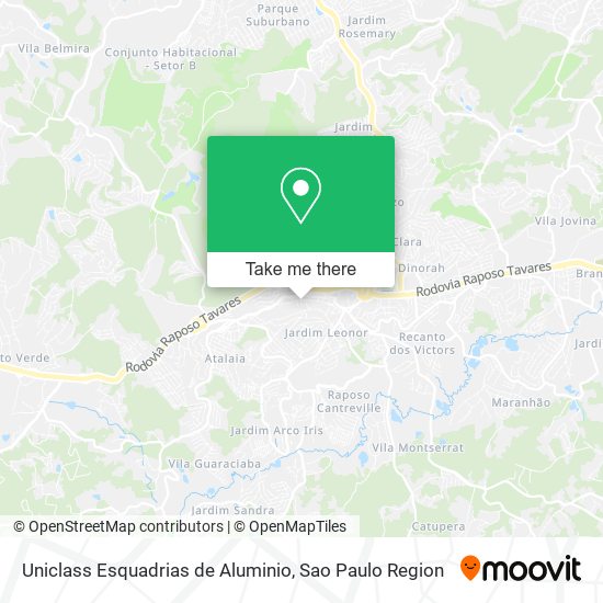 Uniclass Esquadrias de Aluminio map
