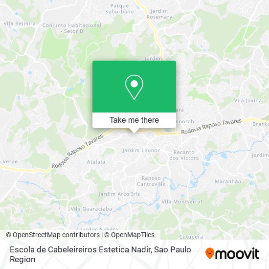 Mapa Escola de Cabeleireiros Estetica Nadir