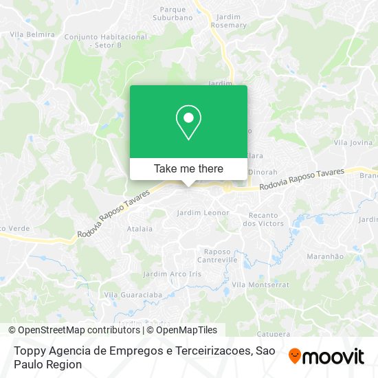 Mapa Toppy Agencia de Empregos e Terceirizacoes