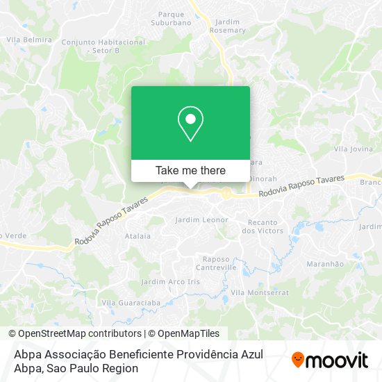 Abpa Associação Beneficiente Providência Azul Abpa map