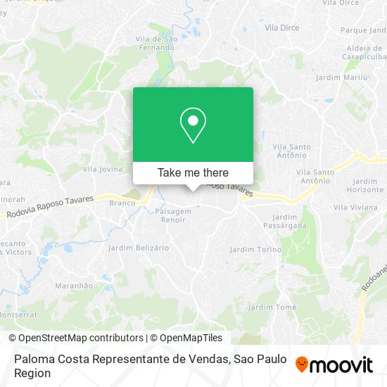 Paloma Costa Representante de Vendas map