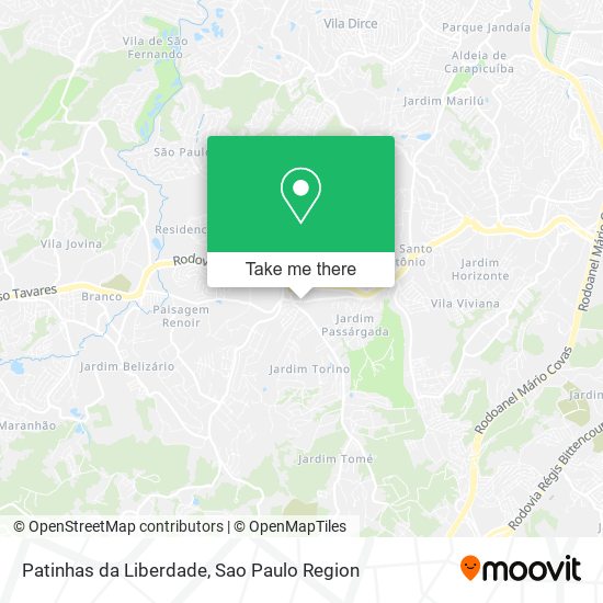 Patinhas da Liberdade map