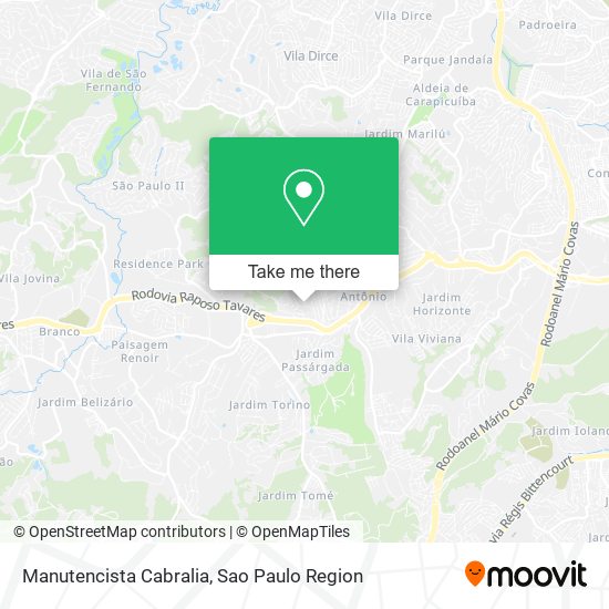 Manutencista Cabralia map