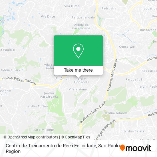 Centro de Treinamento de Reiki Felicidade map