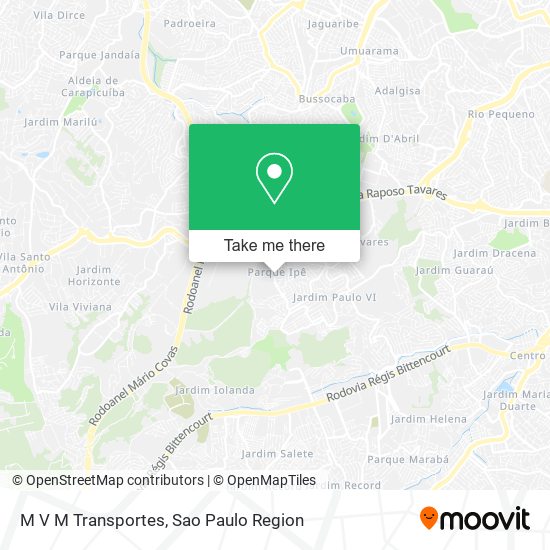 M V M Transportes map