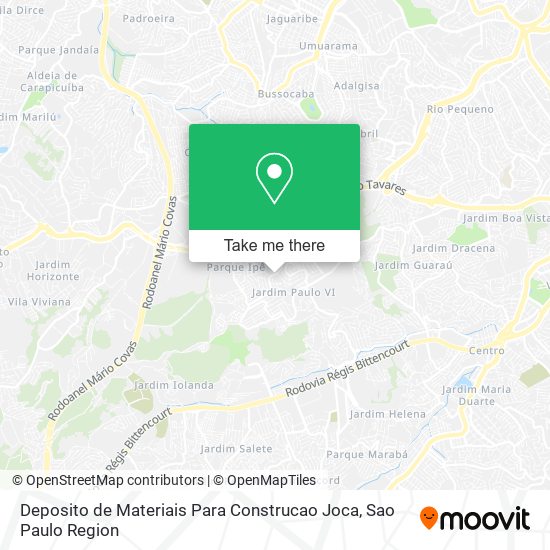Deposito de Materiais Para Construcao Joca map