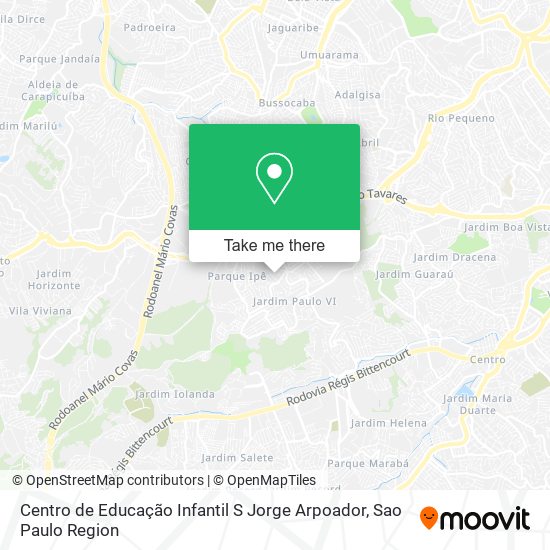 Centro de Educação Infantil S Jorge Arpoador map