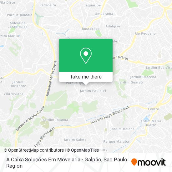 A Caixa Soluções Em Movelaria - Galpão map