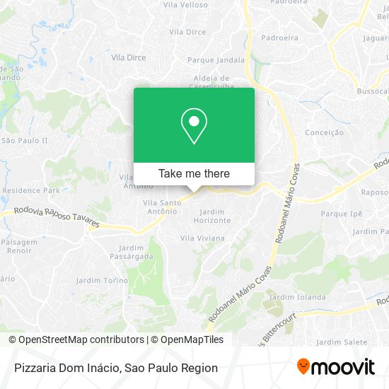 Mapa Pizzaria Dom Inácio