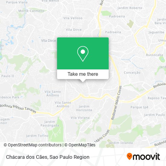 Chácara dos Cães map