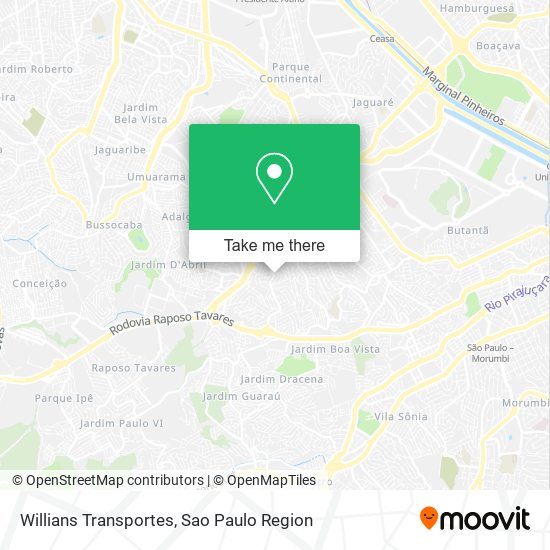 Willians Transportes map