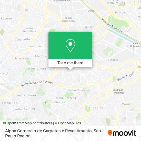 Alpha Comercio de Carpetes e Revestimento map