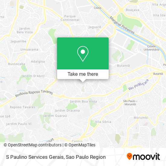 Mapa S Paulino Services Gerais