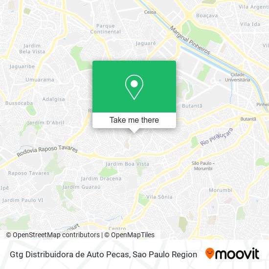 Mapa Gtg Distribuidora de Auto Pecas