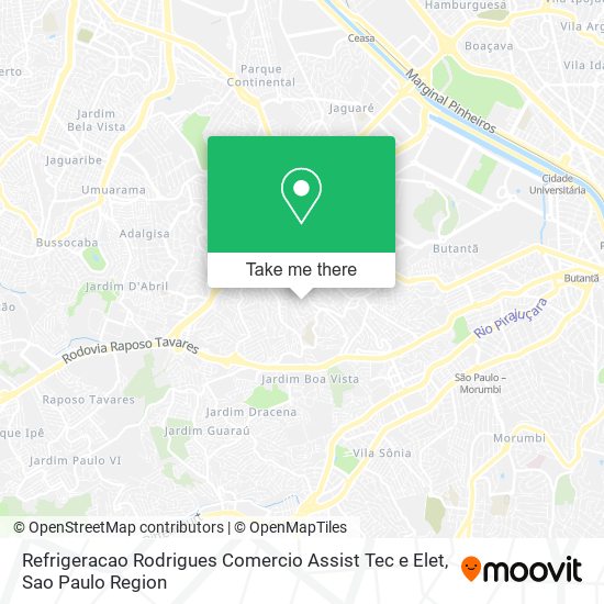 Refrigeracao Rodrigues Comercio Assist Tec e Elet map