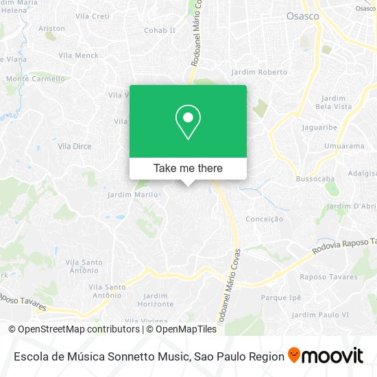 Escola de Música Sonnetto Music map