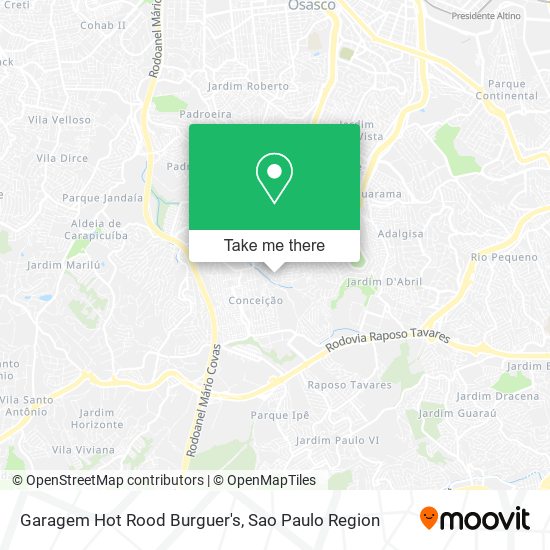 Garagem Hot Rood Burguer's map
