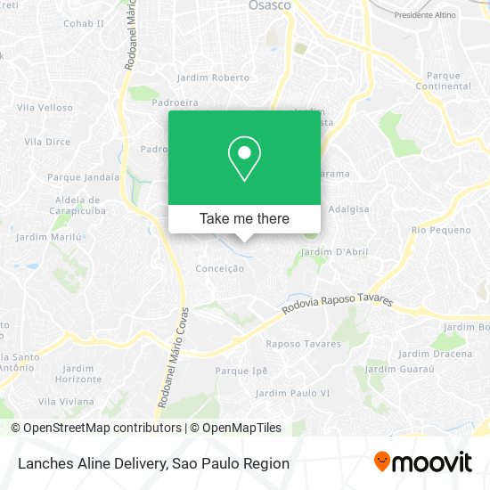 Lanches Aline Delivery map