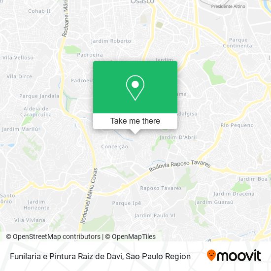 Funilaria e Pintura Raiz de Davi map