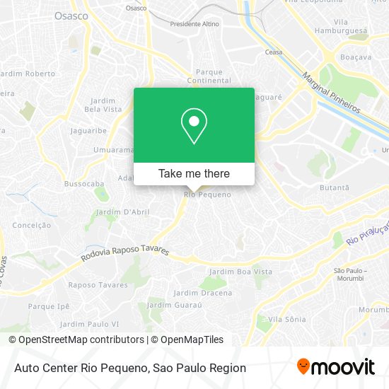 Auto Center Rio Pequeno map