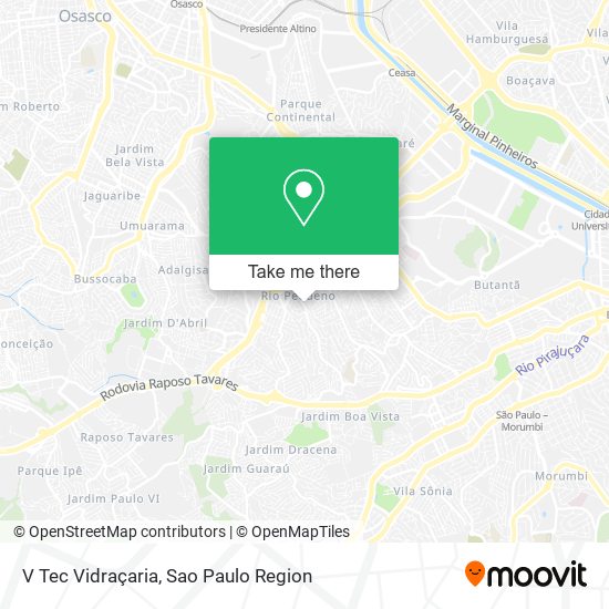 V Tec Vidraçaria map