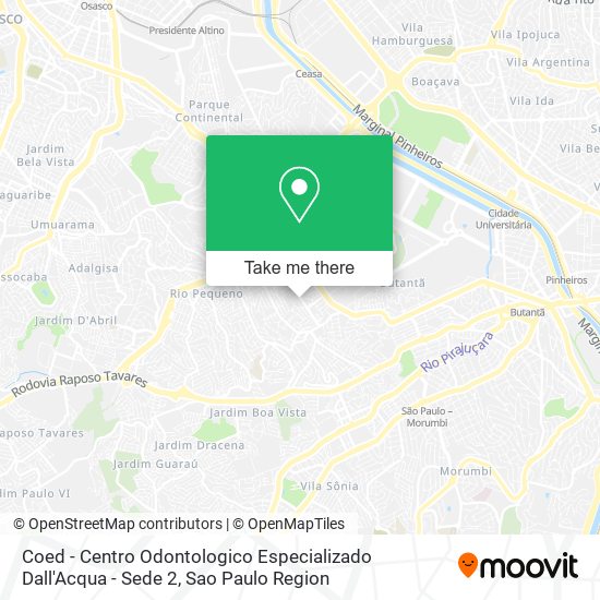 Coed - Centro Odontologico Especializado Dall'Acqua - Sede 2 map