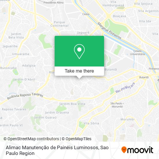 Alimac Manutenção de Painéis Luminosos map