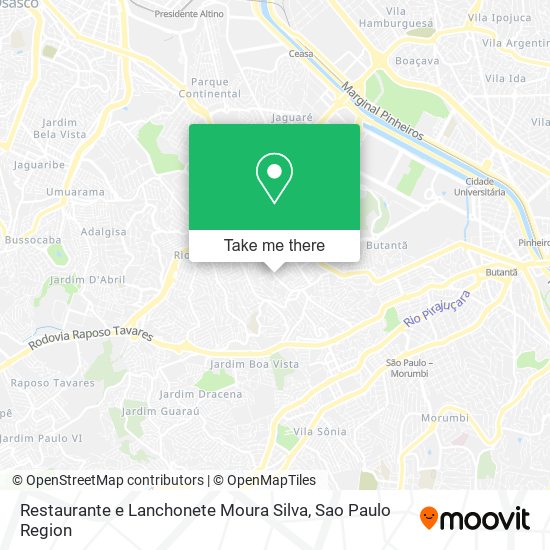 Mapa Restaurante e Lanchonete Moura Silva