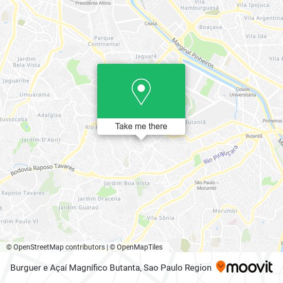 Burguer e Açaí Magnífico Butanta map