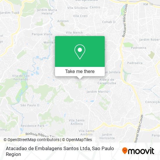 Atacadao de Embalagens Santos Ltda map